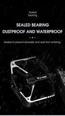 WEST BIKING DU Cuscinetto Pedale per bicicletta Pedale da ciclismo antiscivolo Pedale per bici da strada MTB ultraleggero in lega di alluminio Accessori per bici HASHTAG