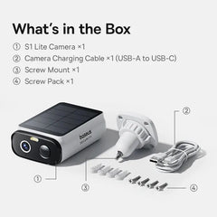 Baseus Security S1 Lite Telecamera di sicurezza solare Telecamera esterna wireless Alimentazione continua Risoluzione 2K 135 ° Telecamera Wi-Fi FOV IP67 HASHTAG