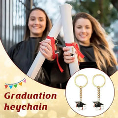 20 Graduation Gifts: "Happy Graduation" Cap-Shaped Keychain. Metal Material, Suitable for Graduation/Back to School G HASHTAG