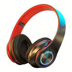 Cuffie wireless over-ear: cancellazione attiva del rumore, bassi profondi, luce a LED, design pieghevole portatile per musica, sport e giochi HASHTAG