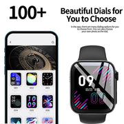 Smart Watch con display HD da 1,68 pollici: chiamate/quadranti wireless, notifiche di allarme/messaggio, tracciamento fitness, controllo della musica. HASHTAG