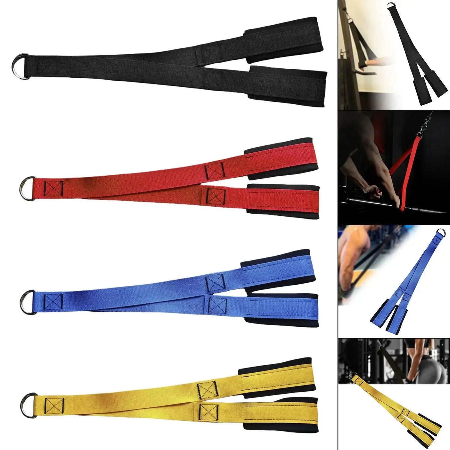 Corda per tricipiti Allenamento per la forza Tirare giù Corde Imbottitura imbottita antiscivolo Attivando più fibre muscolari Cinghie di estensione per tricipiti - My Hashtag Shop