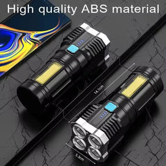Mini Diving LED Flashlight Rechargeable High Lumen Long Range Powerful Camping Torch Taschenlampe Linterna HASHTAG