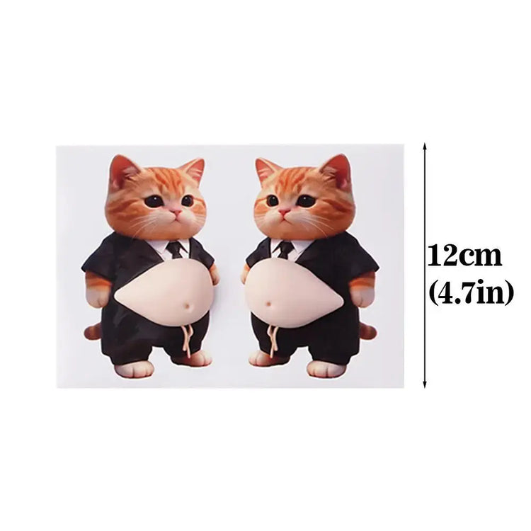 Adesivi 3D a Forma di Cucciolo con Pancia Gonfia, Adesivi Morbidi 3D a Forma di Gatto per Cover di Telefoni, Quaderni, Scrapbooking e Decorazioni Fai-da-Te - My Hashtag Shop