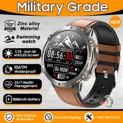 Smartwatch militare GPS AMOLED 1100mAh impermeabile 10ATM