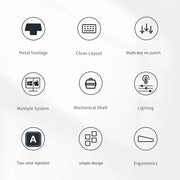 Tastiera meccanica da gioco retroilluminata Kit meccanico da gioco RGB PC tastiera cablata USB Keybord tastiera ergonomica per Computer Mini Teclado HASHTAG