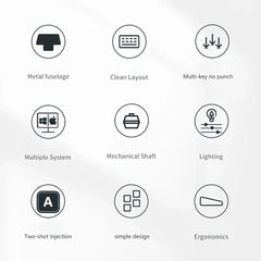 Tastiera meccanica da gioco retroilluminata Kit meccanico da gioco RGB PC tastiera cablata USB Keybord tastiera ergonomica per Computer Mini Teclado HASHTAG