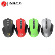 Mouse wireless IMICE Mouse silenzioso 2.4G 4 pulsanti Mouse ottico per computer 1600 DPI Mouse ergonomico con batteria per PC portatile da ufficio HASHTAG