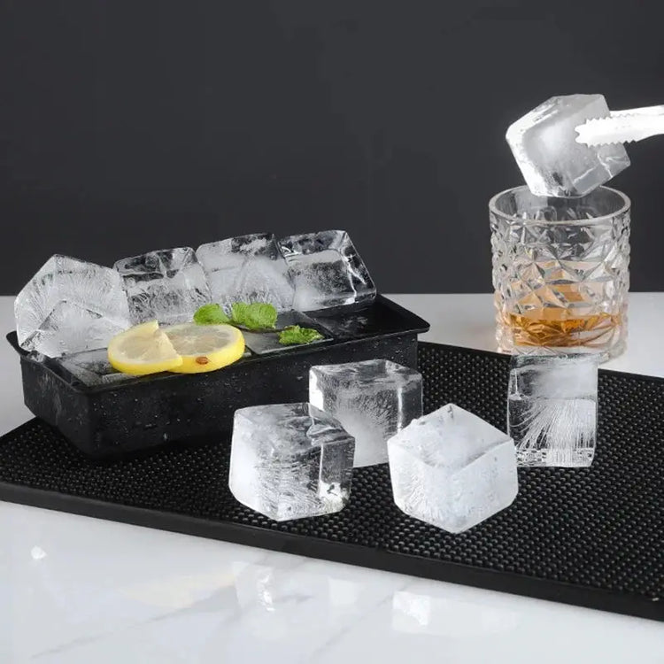Silicone Ice Cube Molds  Home or Barware 4/6/8/15 Grids - HASHTAG