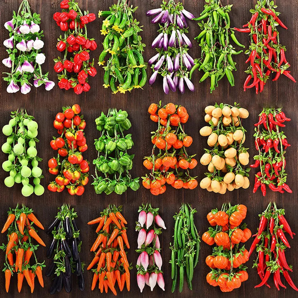 Artificial strings model assorted vegetables and fruits. Liebe - Making Life Easier