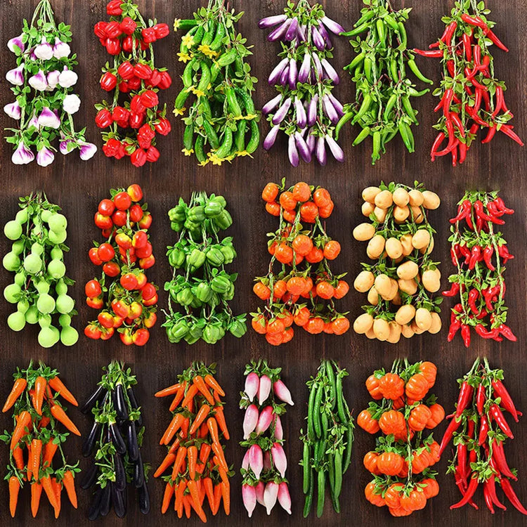 Artificial strings model assorted vegetables and fruits. Liebe - Making Life Easier