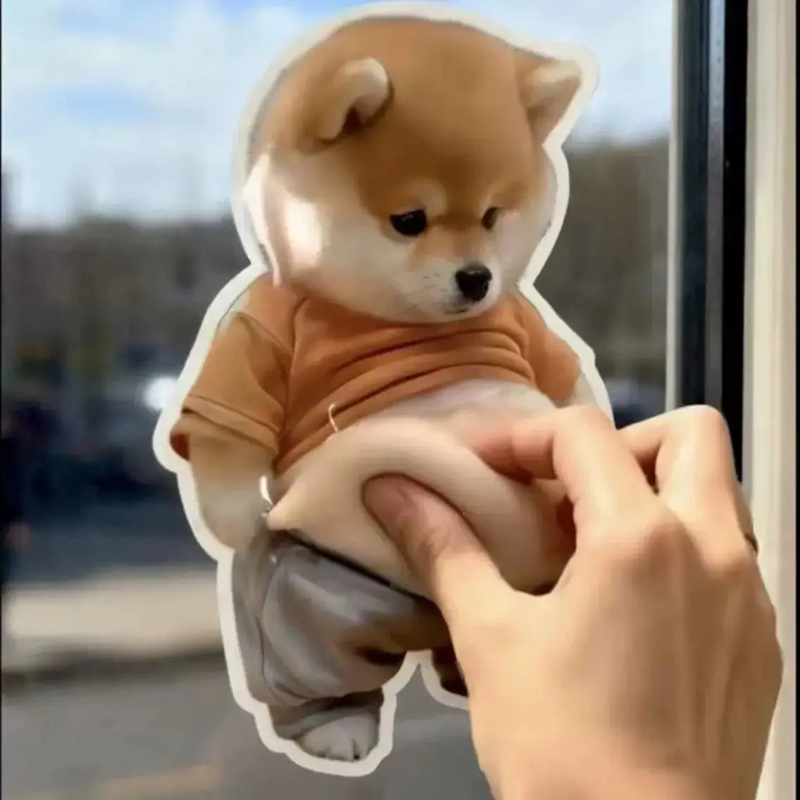 Pancia di Cane Adesivo Carino Paffuto Shiba Inu Cucciolo - My Hashtag Shop
