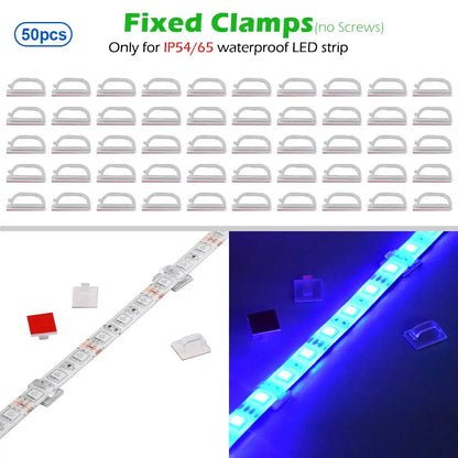 Connettore per luci a nastro RGB a 4 pin per IP20 IP65 5050 3528 Connettori per strisce luminose a filo da 10 mm Morsetto di fissaggio Collegamento rapido