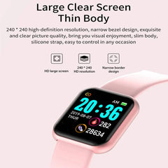 Sport Smartwatch donna bracciale uomo Smart Watch connected Music Control Player Fitness Step Sleep Monitor Y68 D20 sveglia HASHTAG