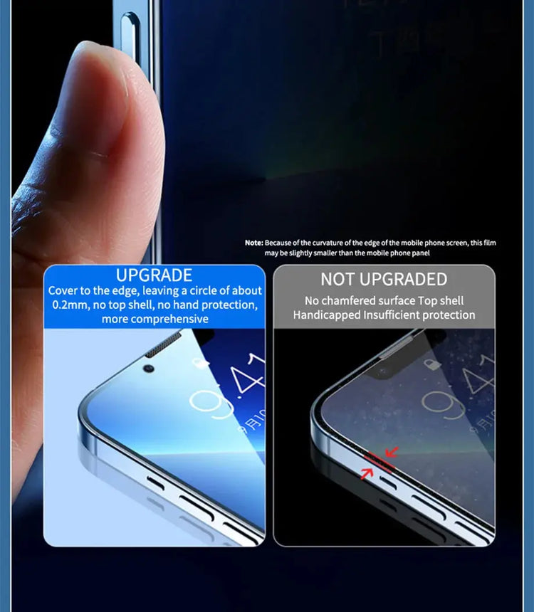 1-4 pezzi protezione schermo privacy per iPhone 14 13 11 12 Pro Max Mini 8 Plus vetro protettivo anti-spia per iPhone 15 16 XR XS MAX - My Hashtag Shop