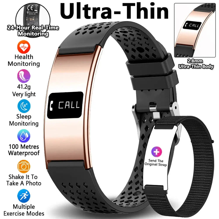 Uomo Donna Bracciale intelligente Frequenza cardiaca Monitor del sonno Salute Smart Band Sport impermeabile Fitness Tracker Smartwatch per Android iOS - My Hashtag Shop