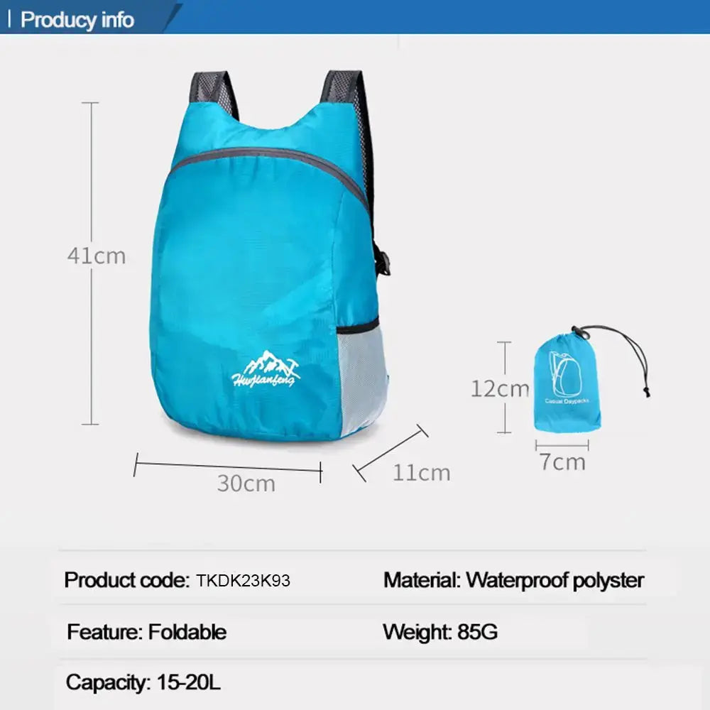 Zaino da esterno ultraleggero nano impermeabile leggero ripiegabile Borsa pieghevole a portata di mano Zaino da viaggio per uomo e donna - My Hashtag Shop