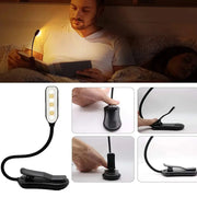 7 LED Reading Light USB Rechargeable Reading Lamp 3 Level Warm Cool White Night Light Flexible Portable Daylight Easy to Clip HASHTAG