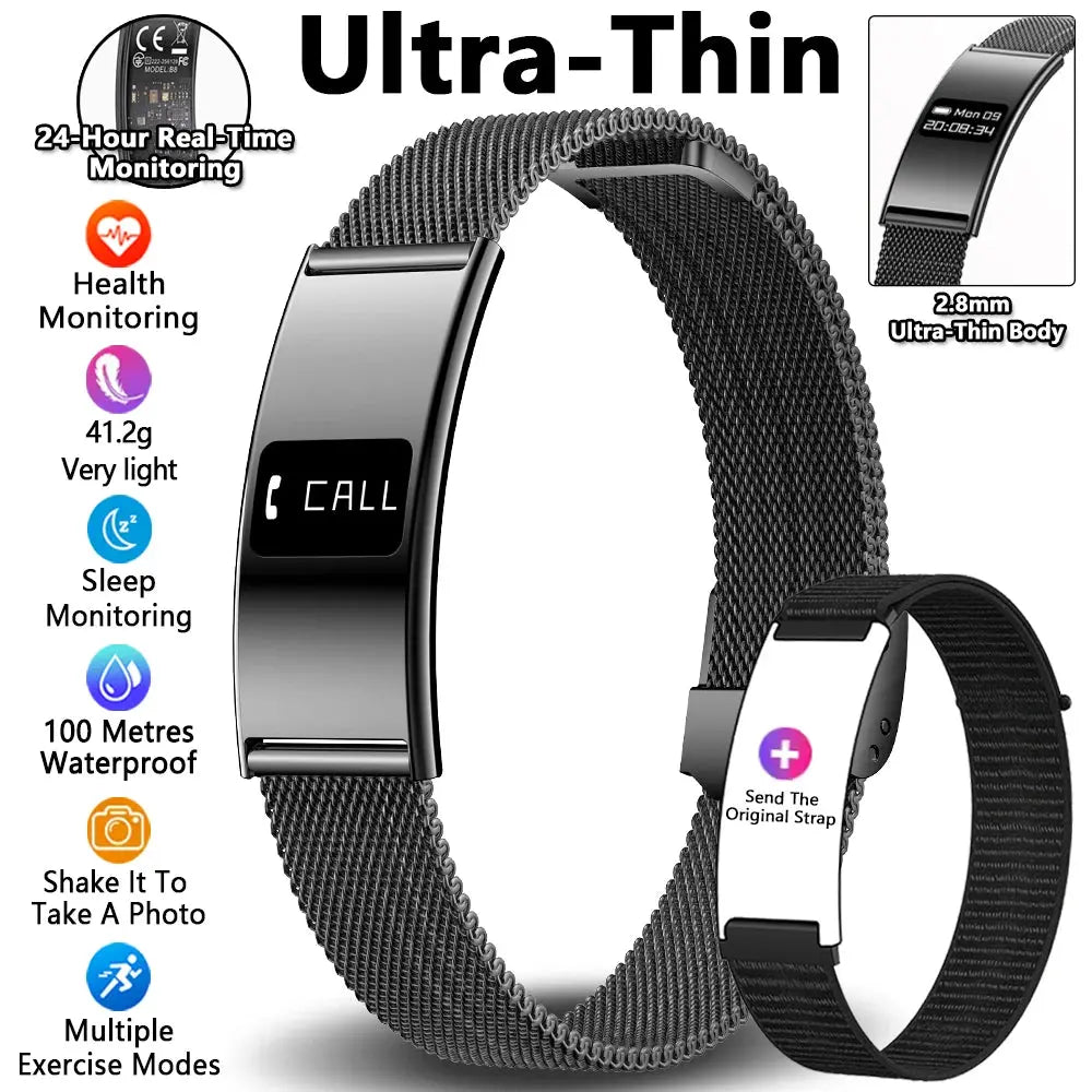 Uomo Donna Bracciale intelligente Frequenza cardiaca Monitor del sonno Salute Smart Band Sport impermeabile Fitness Tracker Smartwatch per Android iOS - My Hashtag Shop