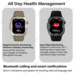 Orologio intelligente da uomo Bluetooth chiamata sonno frequenza cardiaca monitor sanitario torcia a LED esterna orologio sportivo impermeabile per Android IOS HASHTAG
