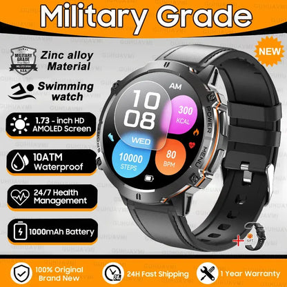Smartwatch militare GPS AMOLED 1100mAh impermeabile 10ATM