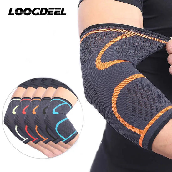 AOLIKES 1PCS Supporto per gomito Elastico Palestra Sport Gomito protettivo Pad Assorbe il sudore Sport Basket Manica del braccio Gomito Tutore - My Hashtag Shop