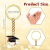 20 Graduation Gifts: "Happy Graduation" Cap-Shaped Keychain. Metal Material, Suitable for Graduation/Back to School G HASHTAG