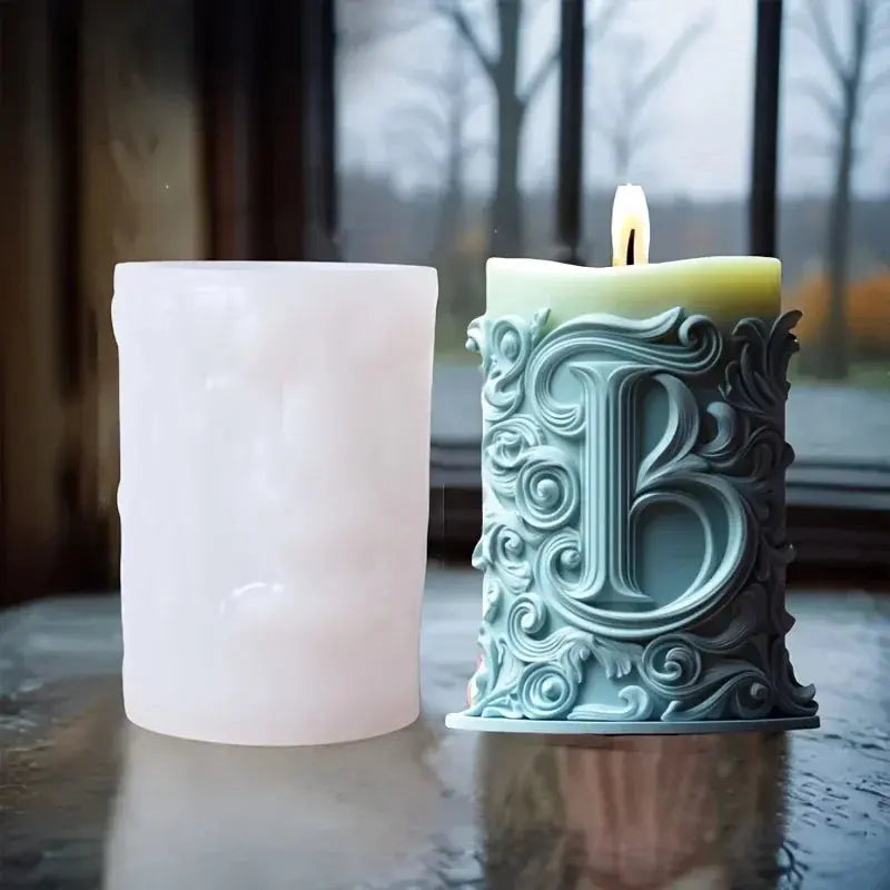 Silicone Mold Flower Lavender Gypsum Cylindrical Candle Making Liebe - Making Life Easier