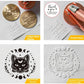 Timbro per goffratura LOGO personalizzato Biblioteca di nozze Libro Busta con sigillo in acciaio portatile privato Invito a festa Timbri per goffratura Fai da te - My Hashtag Shop