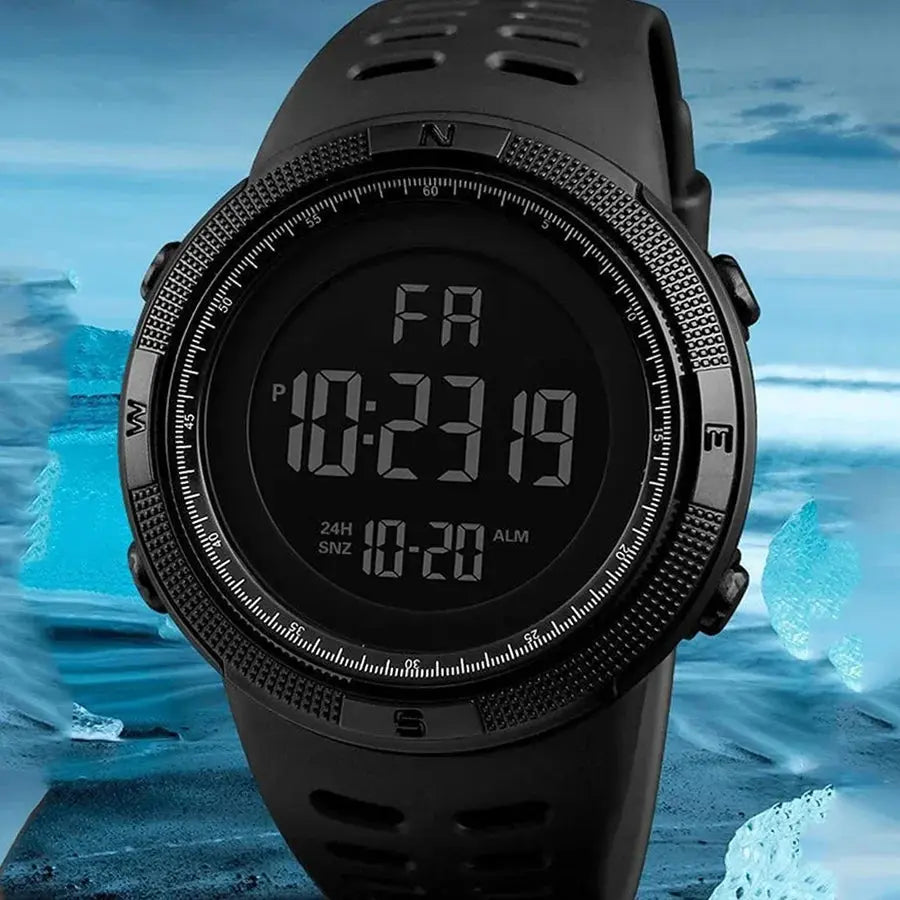 Orologio elettronico da uomo Orologi sportivi militari Orologio da polso digitale multifunzione luminoso a LED per uomo, bambino, ragazzo, studente, adolescente - My Hashtag Shop