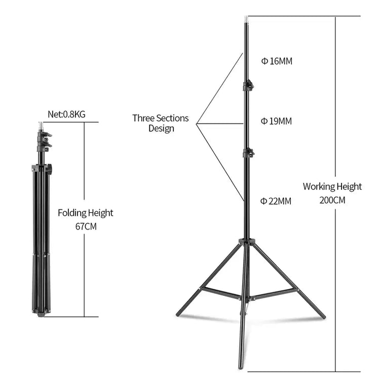 SH Kit di illuminazione Fotografia 50x70CM Softbox Sistema di illuminazione professionale con lampadine fotografiche E27 Attrezzatura per studio fotografico - My Hashtag Shop