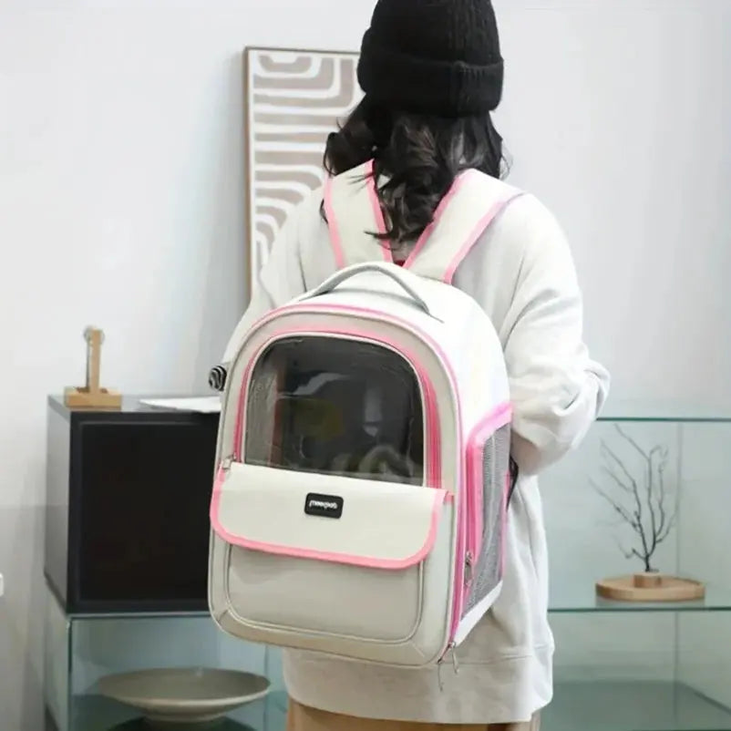 Zaino per animali domestici per gatti e cani Borsa da trasporto traspirante con capsula trasparente per esterni di grandi dimensioni Forniture per animali domestici - My Hashtag Shop