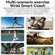 Nuovo braccialetto fitness tracker intelligente con schermo a colori Monitoraggio della salute della frequenza cardiaca Esercizio Conteggio dei passi Fascia intelligente sportiva fitness HASHTAG