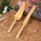 Cake Knife And Server Set,2 PCS Gold Cake Cutting Utensils Made By KONCO. - HASHTAG