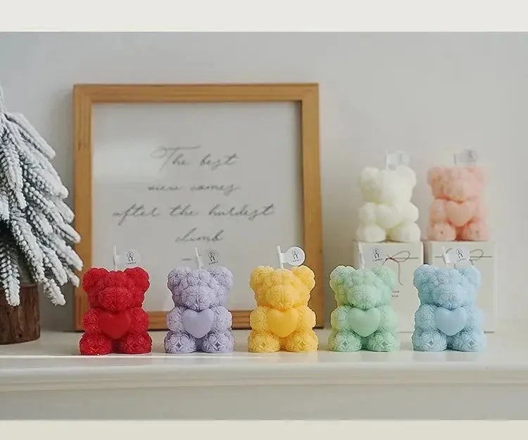 Bear Candle Romantic Cute Soy Wax Aromatherapy Small Scented Liebe - Making Life Easier