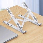 Portable Laptop Stand  Foldable ABS Material, Adjustable Desktop Height, Heat Dissipation, Laptop Stand, Storage Rack laptop arm HASHTAG