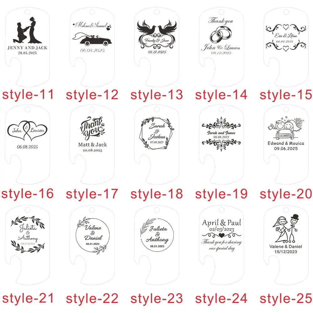 Bottle Opener Custom Laser Engraving Name Keychain Gold Stainless Steel. - HASHTAG