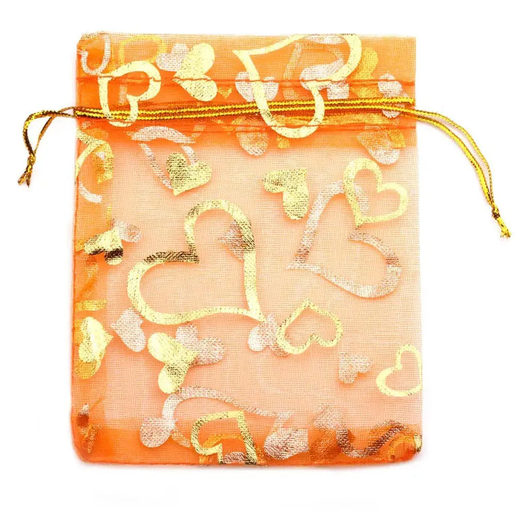 Love Heart Organza Pouches For Events 100 Pcs. Liebe - Making Life Easier