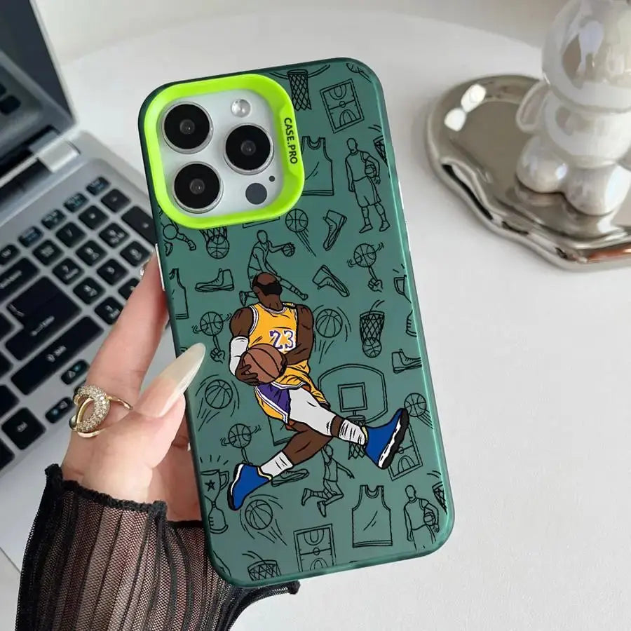 Custodia per telefono Cool Basketball Star per iPhone 16 15 Pro Max 13 12 11 Pro 14ProMax 16Plus XS Max XR SE 16e shell - My Hashtag Shop