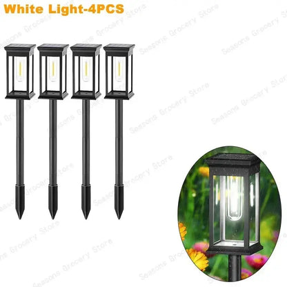 Luci solari a LED impermeabili per vialetto da giardino - Illuminazione automatica del percorso Illuminazione paesaggistica esterna Accensione/spegnimento automatico al tramonto