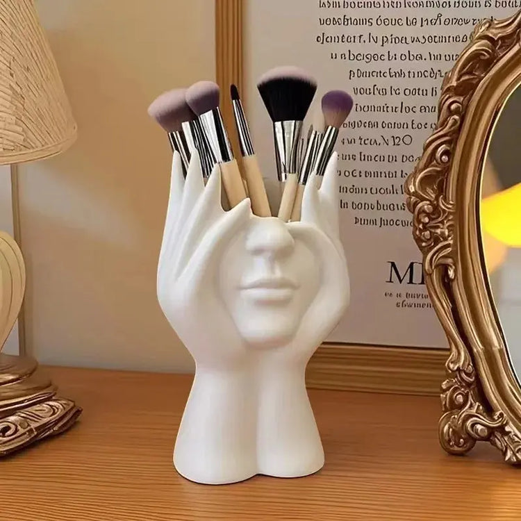 A Face Of A Million Thoughts Makeup Brush Holder. - HASHTAG