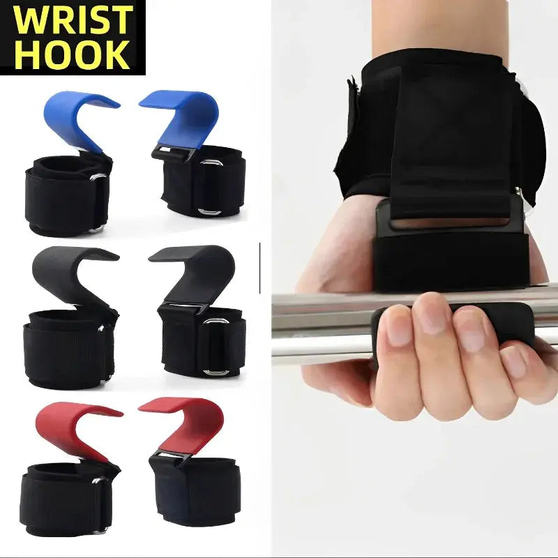 2 pezzi antiscivolo gancio per sollevamento pesi coppia di cinghie sollevamento pesi stacco mento pull up e esercizio fitness gancio allenamento - My Hashtag Shop