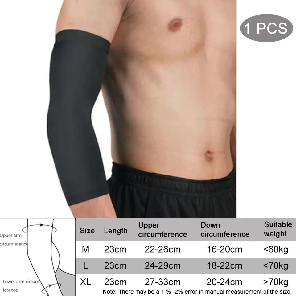 1 pezzo traspirante protezione UV ad asciugatura rapida maniche da braccio da corsa gomitiera da basket parabraccia fitness scaldamuscoli sportivi da ciclismo - My Hashtag Shop