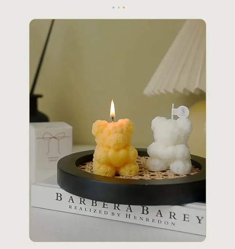 Bear Candle Romantic Cute Soy Wax Aromatherapy Small Scented Liebe - Making Life Easier