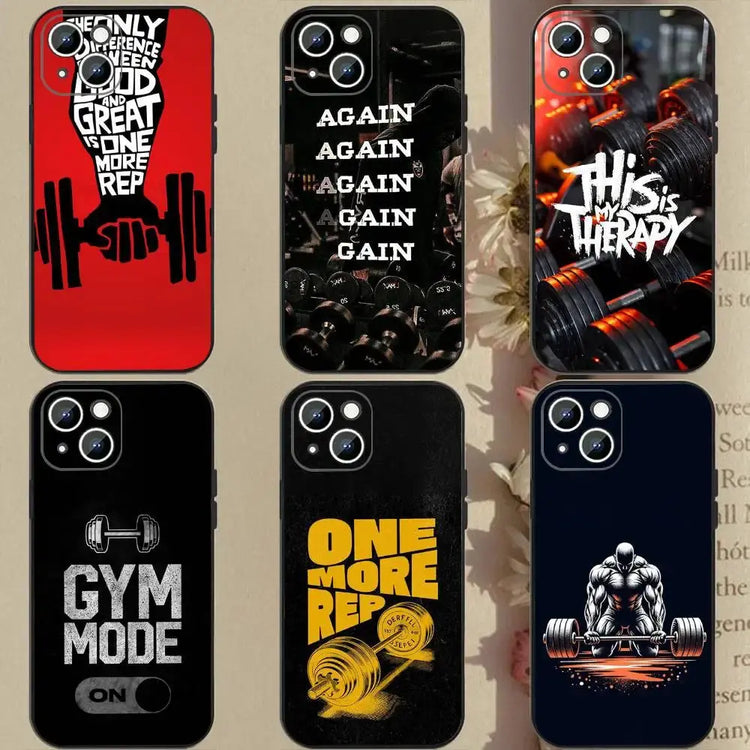 Bodybuilding Palestra Fitness Cassa Del Telefono Del Silicone Morbido Per IPhone 17 Air 16 15 14 13 12 11 Plus Pro Max Plus - My Hashtag Shop