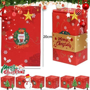 Christmas Gift Box DIY Folding Paper Boxes Money Pop-Up Birthday Wedding Surprise Bounce Box Explosion Red Envelope Gift Box Set HASHTAG