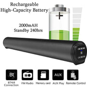 Barra audio super potente Altoparlante Bluetooth wireless portatile Surround Stereo Home TV Sound Box Subwoofer Radio FM caixa de som HASHTAG