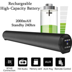 Barra audio super potente Altoparlante Bluetooth wireless portatile Surround Stereo Home TV Sound Box Subwoofer Radio FM caixa de som HASHTAG