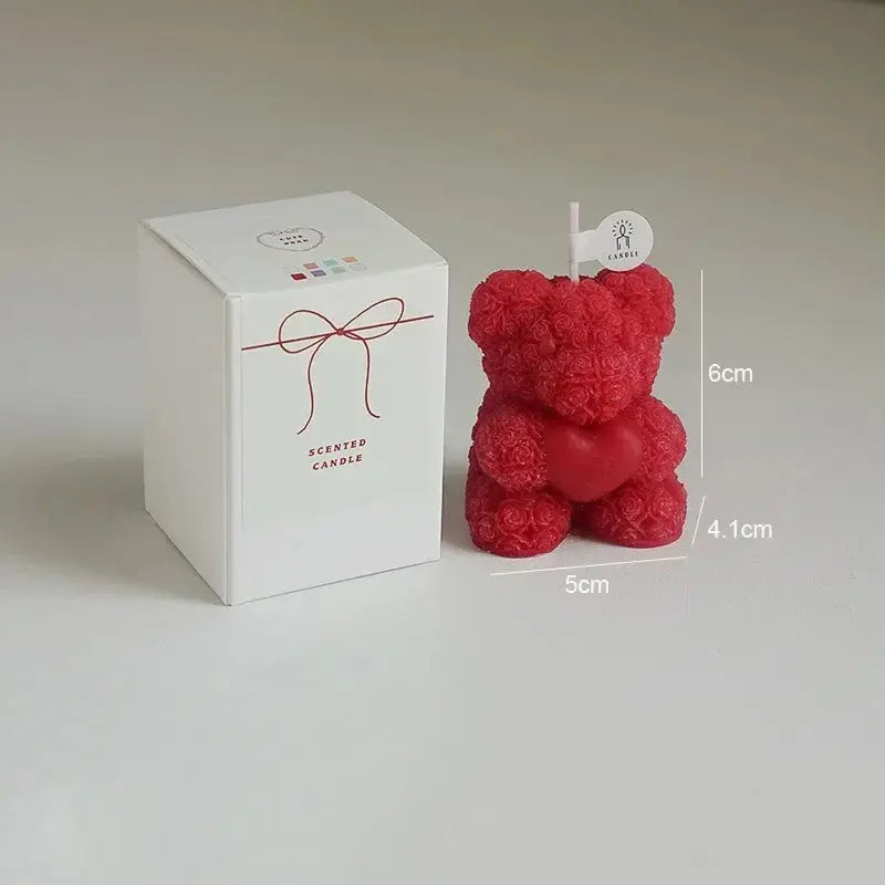 Bear Candle Romantic Cute Soy Wax Aromatherapy Small Scented Liebe - Making Life Easier