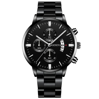 Orologio da uomo in acciaio inossidabile alla moda Orologio da polso al quarzo con calendario di lusso Orologi da uomo d&